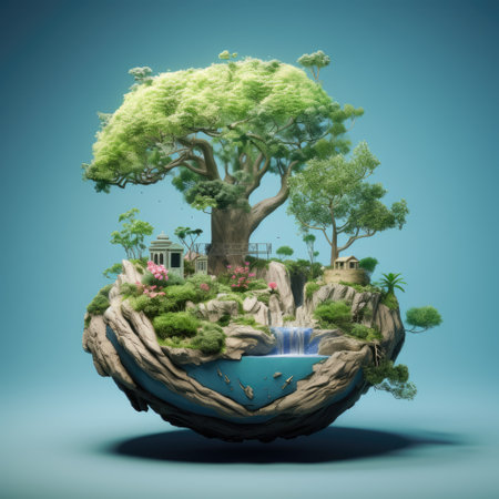 Save planet concept, Invest in our planet, Ecology concept, World environment day background.の素材