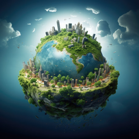 Save planet concept, Invest in our planet, Ecology concept, World environment day background.の素材