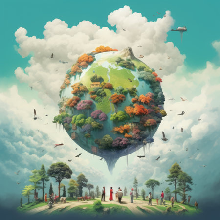 Save planet concept, Invest in our planet, Ecology concept, World environment day background.の素材
