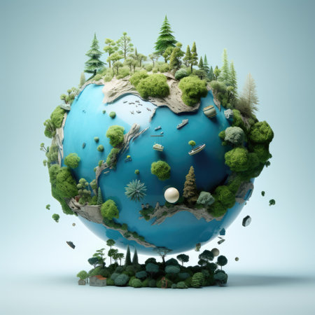 Save planet concept, Invest in our planet, Ecology concept, World environment day background.の素材