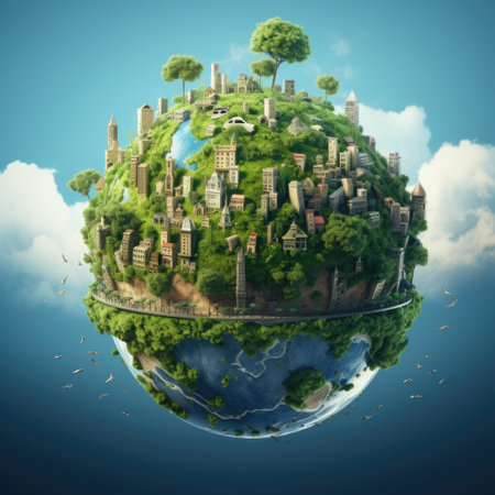 Save planet concept, Invest in our planet, Ecology concept, World environment day background.の素材