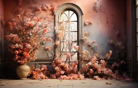 Backdrops for photo studio with spring decor for kids and family photoの素材