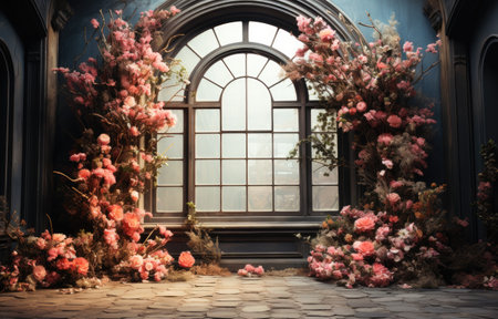 Backdrops for photo studio with spring decor for kids and family photoの素材