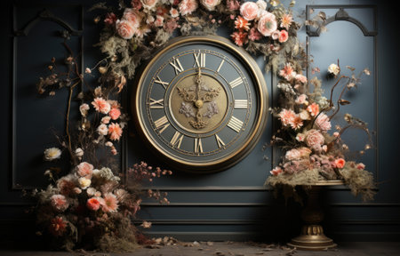 Fresh Floral Hoop Digital Backdrops with brightness softlight, perfect composition, minimal color, flower sweet, love theme.の素材