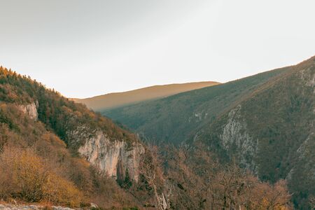 Rocky valley in the forest Kastamonu Azdavay TURKEYの写真素材