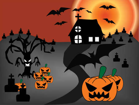 halloween concept backgroundのイラスト素材