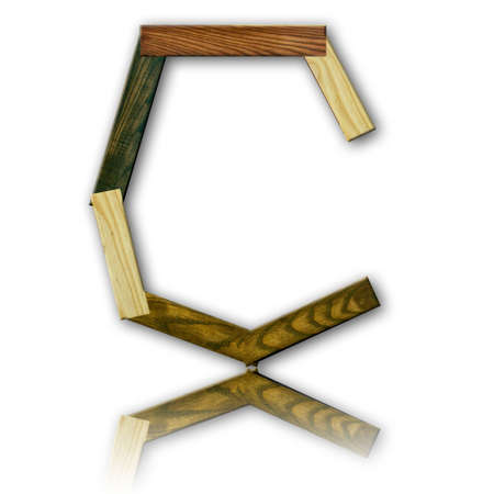 Wood alphabet symbol - Cの写真素材