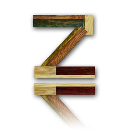 Wood alphabet symbol - Zの写真素材