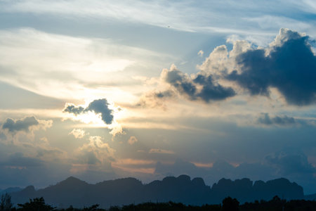 Beautiful suset in Krabi, Thailandの写真素材