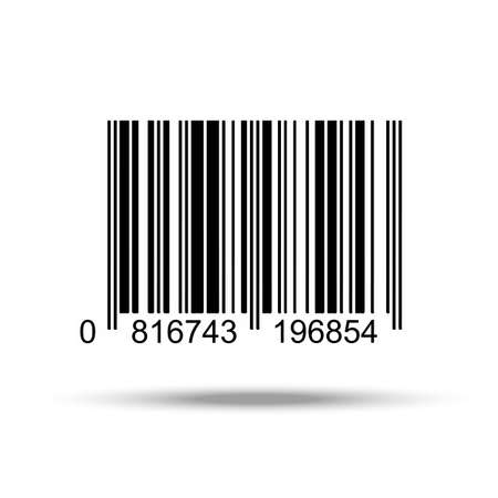 Realistic Barcode Template Icon. Vector illustration isolated on white background with Shadow.のイラスト素材