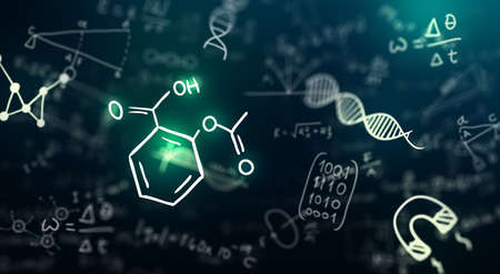 Scientific formulas, match equation, and calculations in physics abstract background. Mathematic,...