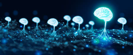 Ai Brain Neural Network Super Computer. Artificial Intelligent, Deep Learning, Machine Learning, and...
