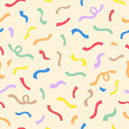 Cute Colorful Confetti Seamless Patternのイラスト素材