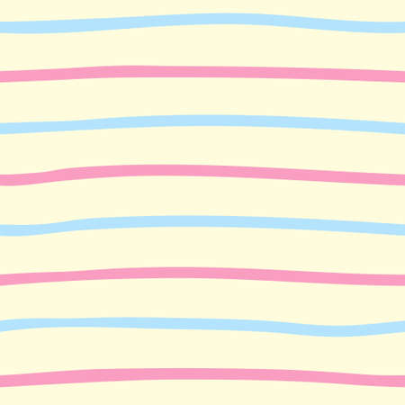 Hand Drawn Pink and Blue Stripe Seamless Patternのイラスト素材