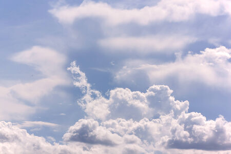 Beauty peaceful sky with white rain clouds great as background