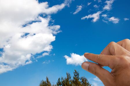 Hand push small cloud go to big cloud. Motivation go to  goals Business.