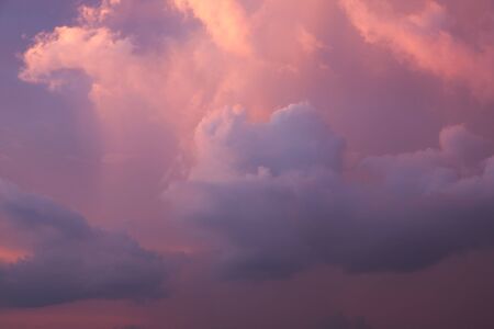 Cloud in nature rainy season. And twilight the reflection of the sky