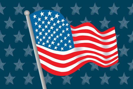 United States flag. USA Independence Day background. Fourth of July celebrate.のイラスト素材