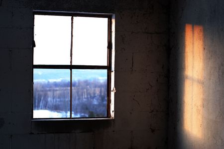 Open Window at sunset