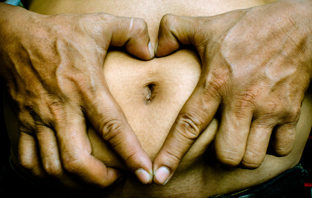 Hands of young man. Concept hand, healthcare  , loveの写真素材