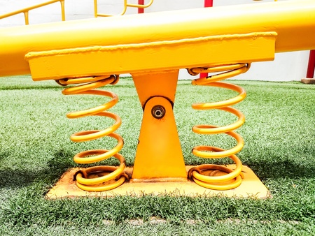 Seesaw in a playground. Detail equipmentの写真素材
