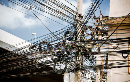 Tangle of Electrical Wires  Bangkok Thailand