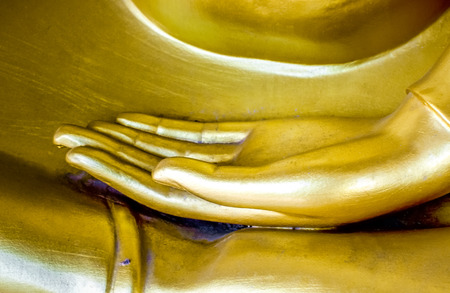 Buddha statue's hand Generally in Thailandの写真素材