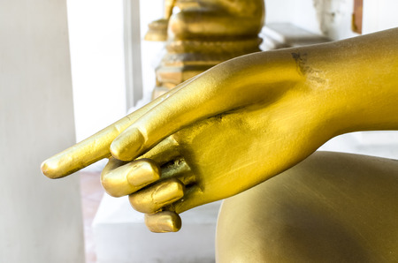 Buddha statue's hand Generally in Thailandの写真素材