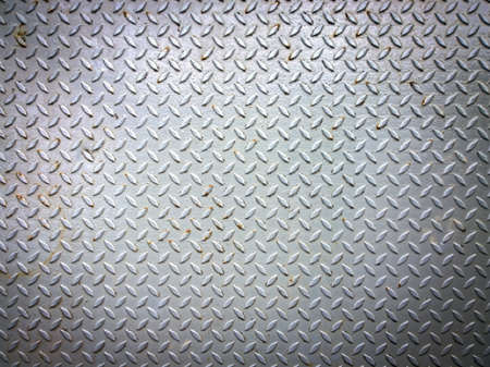 Grungy old weathered metal diamond plate with scratch and dirty, Used for textured and background