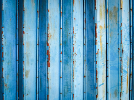 Blue old sliding door metal, Used for background with texture