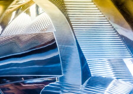 Closeup of rear light of car, Used for transportation or abstract background conceptの写真素材