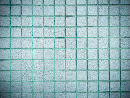 Vintage style design of green mosaic tile texture wall of floor wall pattern decorate and backgroundの写真素材