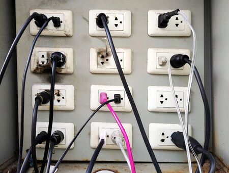 Old plug the power cord on old panel outlet.