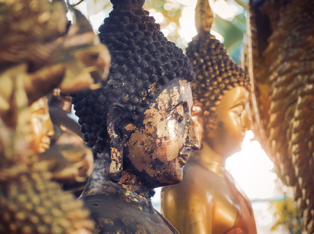 Buddha Statue in Bangkok, Thailand. Generally in Thailand, any kinds of decorated in Buddhist church, etc. they are public domain of Buddhism, Selective focusの写真素材