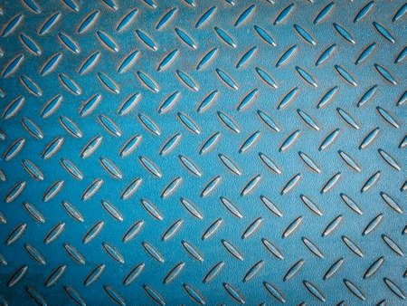Blue weathered metal diamond plate,Used for textured and background