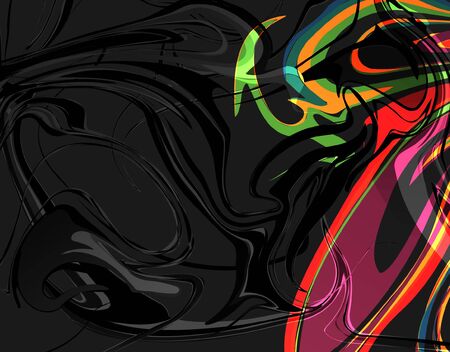 Abstract images of colorful, flashy liquid. vectorのイラスト素材