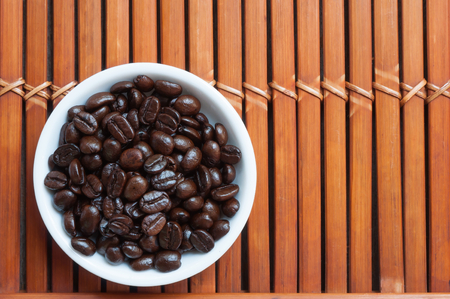 Black coffee in white blownの写真素材