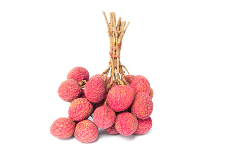 lychee fruits isolatedの写真素材