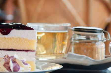 Dessert and coffee for serve