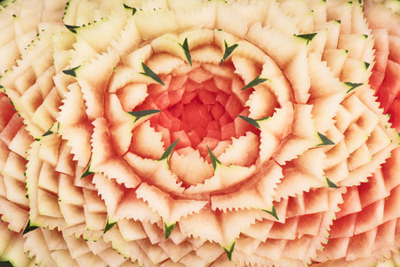 Watermelon carvedの写真素材
