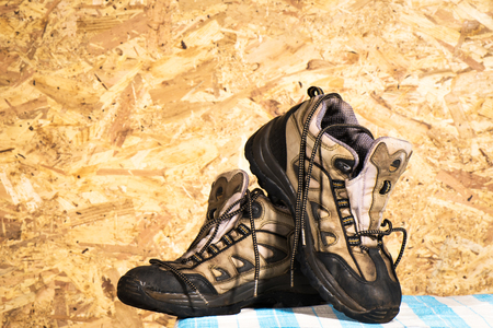 Old shoes still life