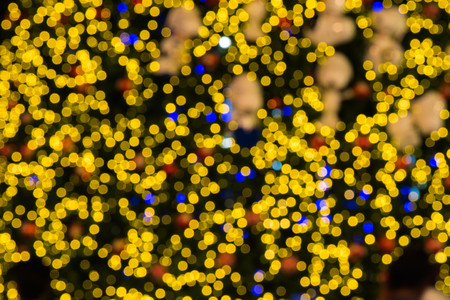 Abstract yellow bokeh on Christmas night