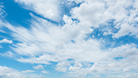 Beautiful white cloud with clear skyの写真素材