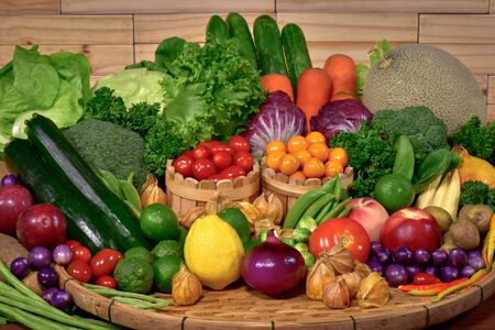 Fresh organic vegetables for healthyの写真素材