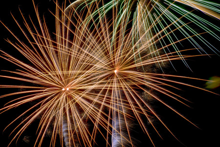 Close-up colorful fireworks for backgroundの写真素材