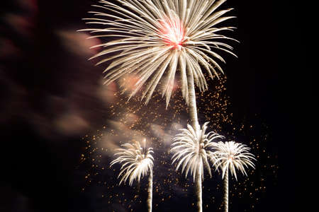 Colorful fire work for backgroundの写真素材