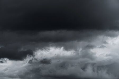 Dramatic dark storm clouds befor rainy