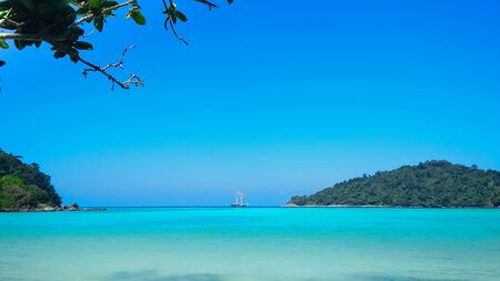 Beautiful turquois sea at Surin Island , Thailandの写真素材