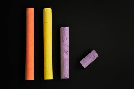 Color chalkboard  on the blackboardの写真素材