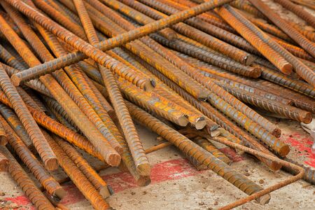 Rusty old rebars